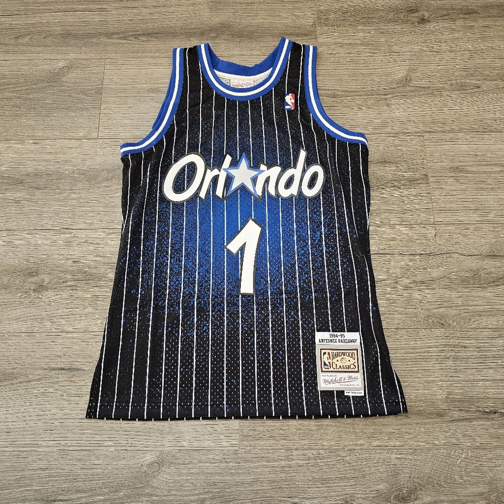 Mitchell Ness Orlando Magic Penny Hardaway Pinstripe Splash Jersey Mens Medium